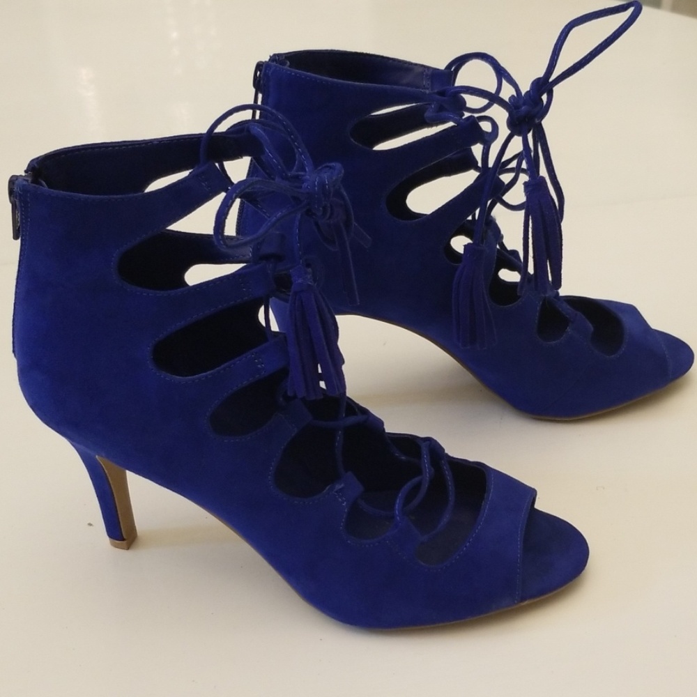 Nine West Royal Blue Seude Heels
